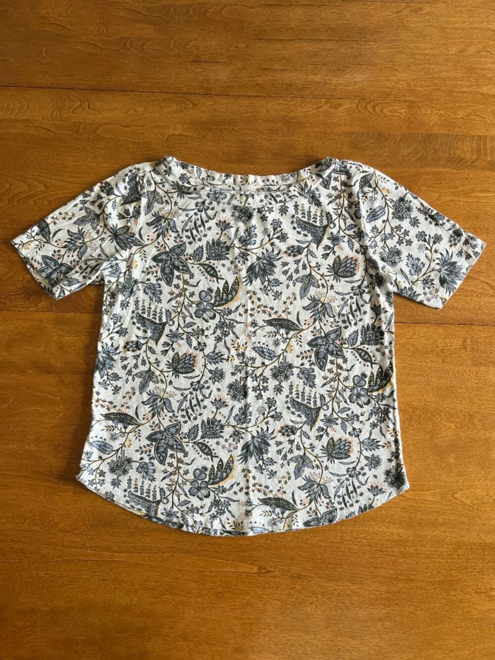 Loft blue botanical floral tee S